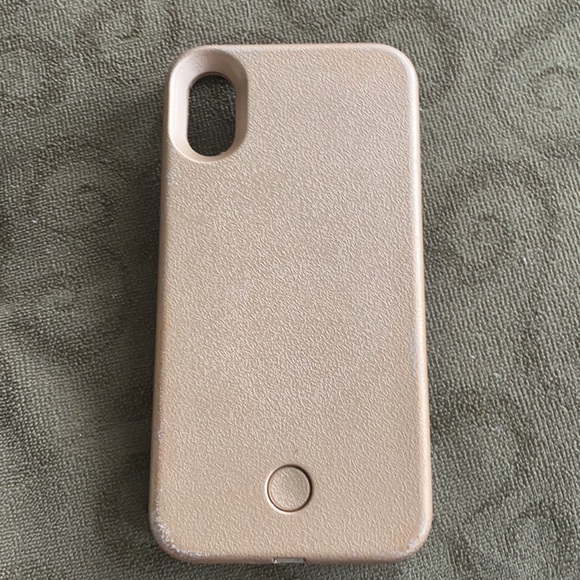 Selfie light, rose gold iPhone X phone case - Picture 3 of 3